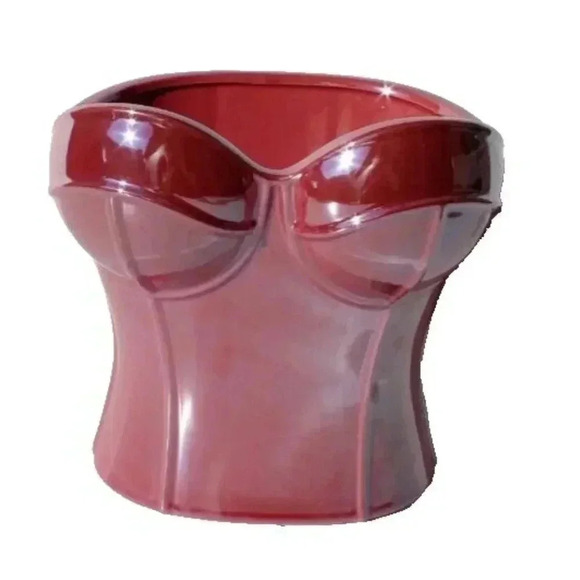 New Pink Girly Large Retro Female Corset Planter Vase Indoor / Outdoor - Picture 1 of 4